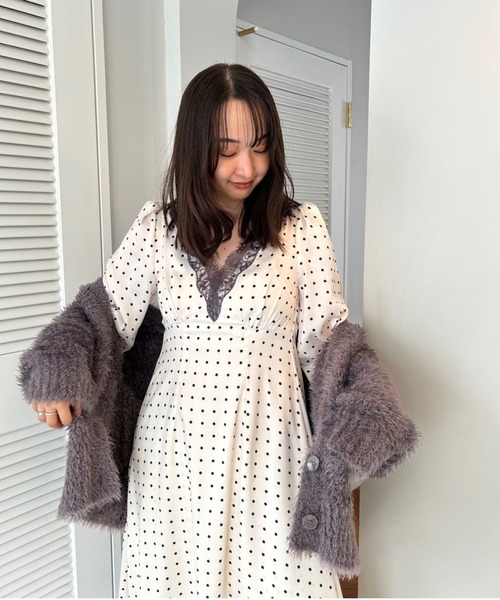 SNIDEL HOME（スナイデルホーム）の「バイカラーサテンロング