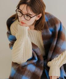 SMELLY | ブロックチェックボリュームマフラー(マフラー)