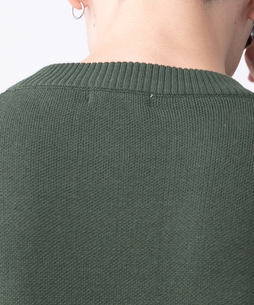 WEGO（ウィゴー）の「WEGO/スウェットライクグラフィックプルオーバー（ニット/セーター・メンズ・ダークグリーン/オフホワイト・LARGE/MEDIUM）」の11枚目の写真