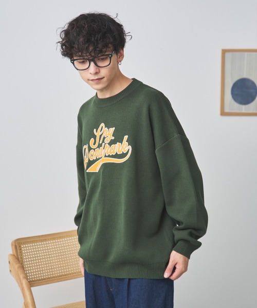 WEGO（ウィゴー）の「WEGO/スウェットライクグラフィックプルオーバー（ニット/セーター・メンズ・ダークグリーン/オフホワイト・LARGE/MEDIUM）」の19枚目の写真