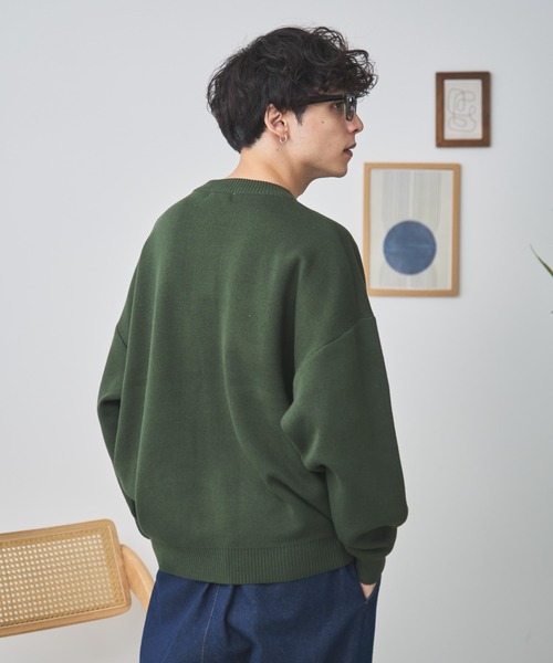 WEGO（ウィゴー）の「WEGO/スウェットライクグラフィックプルオーバー（ニット/セーター・メンズ・ダークグリーン/オフホワイト・LARGE/MEDIUM）」の20枚目の写真