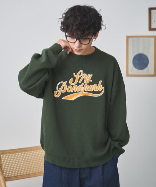 WEGO（ウィゴー）の「WEGO/スウェットライクグラフィックプルオーバー（ニット/セーター・メンズ・ダークグリーン/オフホワイト・LARGE/MEDIUM）」の18枚目の写真