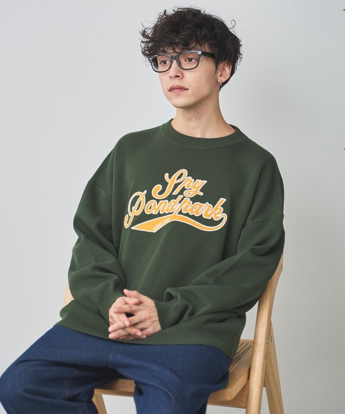 WEGO（ウィゴー）の「WEGO/スウェットライクグラフィックプルオーバー（ニット/セーター・メンズ・ダークグリーン/オフホワイト・LARGE/MEDIUM）」の21枚目の写真