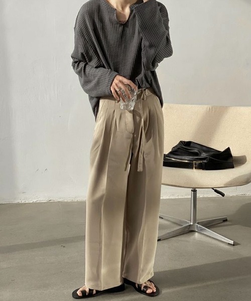 Theater code（シアターコード）の「skipper waffle cut sew スキッパー ワッフル カットソー（Tシャツ/カットソー・メンズ・ホワイト/グレー/ブラック・2/3）」の14枚目の写真