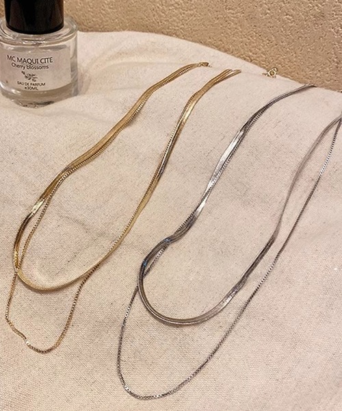 Dita Muaj.（ディータムアージュ）の「ダブルチェーンネックレス（ネックレス・レディース・ゴールド/シルバー・FREE）」の5枚目の写真