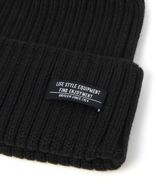 BAYFLOW(ベイフロー)の「アクリル2×2ワッチ(ニットキャップ/ビーニー・メンズ・ブラック/ベージュ/ネイビー/パープル・FREE)」の7枚目の写真