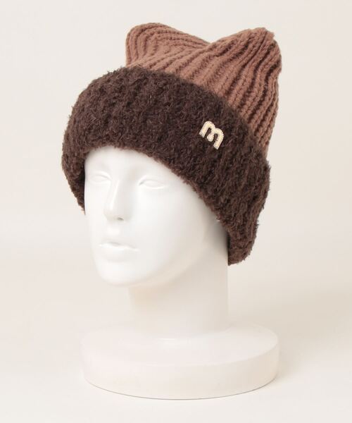 STYLEBLOCK（スタイルブロック）の「猫耳デザインニットキャップ（ニットキャップ/ビーニー・レディース・ブラウン系その他/ピンク/グレー/ホワイト/ブラウン系その他2/グリーン/ベージュ/ブラック・FREE）」の6枚目の写真