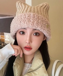 STYLEBLOCK（スタイルブロック）の「猫耳デザインニットキャップ（ニットキャップ/ビーニー）」