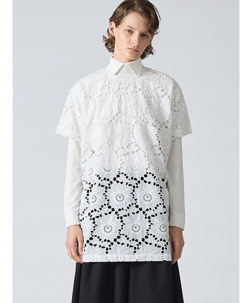 mizuiroind（ミズイロインド）の「mizuiro ind レースクルーネック