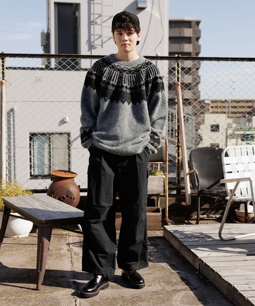 niko and...（ニコアンド）の「起毛ツイルカーゴパンツ（カーゴパンツ・メンズ・ブラック/カーキ・MEDIUM/LARGE）」の4枚目の写真