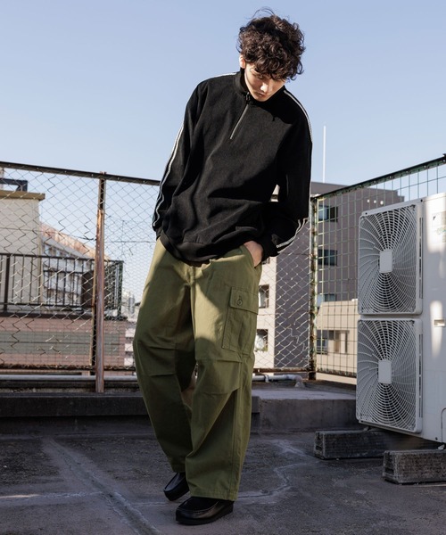 niko and...（ニコアンド）の「起毛ツイルカーゴパンツ（カーゴパンツ・メンズ・ブラック/カーキ・MEDIUM/LARGE）」の9枚目の写真