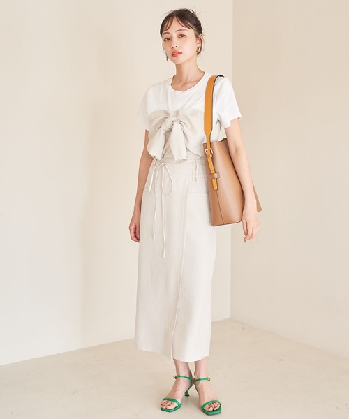 VIS（ビス）の「【A4収納】リバーシブルハンドルワンショルダーバッグ（ショルダーバッグ・レディース・イエロー系その他3/ブラック/キナリ/ベージュ系その他・FREE）」の10枚目の写真