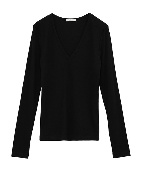 CLANE(クラネ)の「V NECK COMPACT TOPS(Tシャツ/カットソー・レディース・アイボリー/グレー/ブラック・1/2)」の11枚目の写真