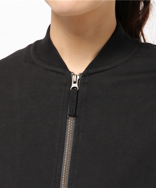 HYSTERIC GLAMOUR（ヒステリックグラマー）の「ハイゲージ裏毛 MA-1 JK（ミリタリージャケット・レディース・カーキ/ブラック・FREE）」の12枚目の写真