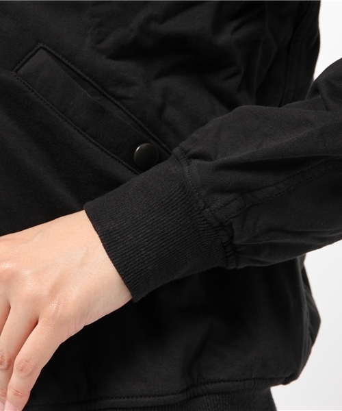 HYSTERIC GLAMOUR（ヒステリックグラマー）の「ハイゲージ裏毛 MA-1 JK（ミリタリージャケット・レディース・カーキ/ブラック・FREE）」の13枚目の写真