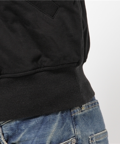 HYSTERIC GLAMOUR（ヒステリックグラマー）の「ハイゲージ裏毛 MA-1 JK（ミリタリージャケット・レディース・カーキ/ブラック・FREE）」の15枚目の写真