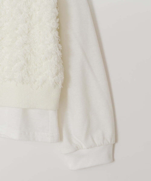 a.v.v（アーヴェヴェ）の「[140-150]【2点セット】フリンジニットベストセット（ベスト・キッズ・ブラック/ホワイト・140/150）」の15枚目の写真