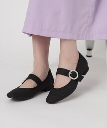飾りバックルフラットパンプス 結婚式二次会 パーティー 24SS