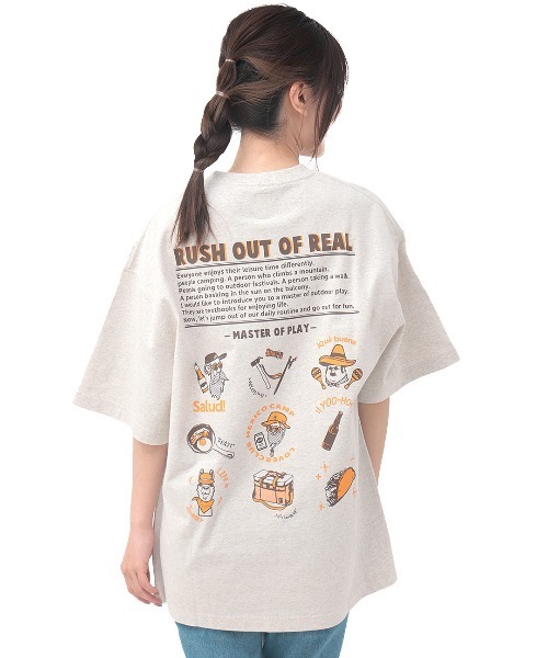 キャンプミニTシャツ　即購入OK 楽天市場】アウトドアTシャツ / CUBE SUGAR WOODSコラボ 天竺