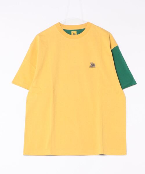 キャンプミニTシャツ　即購入OK 半袖》818 ちょこっとアイルの刺繍Tシャツ