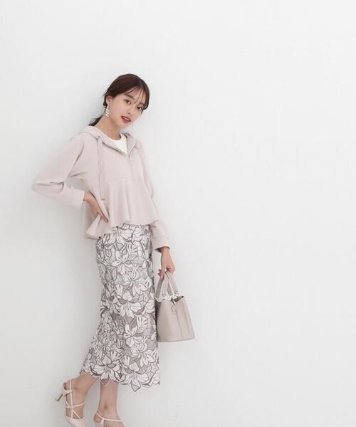 PROPORTION BODY DRESSING（プロポーションボディドレッシング）の「フラワーカットワークタイトスカート / 1214120202（スカート・レディース・イエロー/グレー/オフホワイト・X-SMALL/SMALL/MEDIUM）」の17枚目の写真