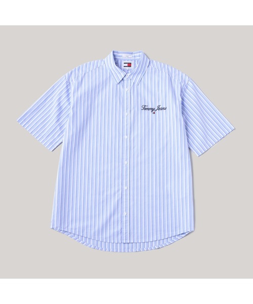 tommy jeans（トミー ジーンズ）の「【オンライン・一部店舗限定】リラックスストライプラグジュアリーシャツ（シャツ/ブラウス・メンズ・ライトブルー/ホワイト・X-SMALL/SMALL/MEDIUM/LARGE/X-LARGE）」の22枚目の写真