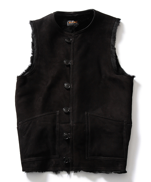 BEAMS PLUS(ビームスプラス)の「BEAMS PLUS / ムートンM-43ライニングベスト(その他アウター・メンズ・ブラック/ブラウン系その他・MEDIUM/SMALL/LARGE)」の11枚目の写真