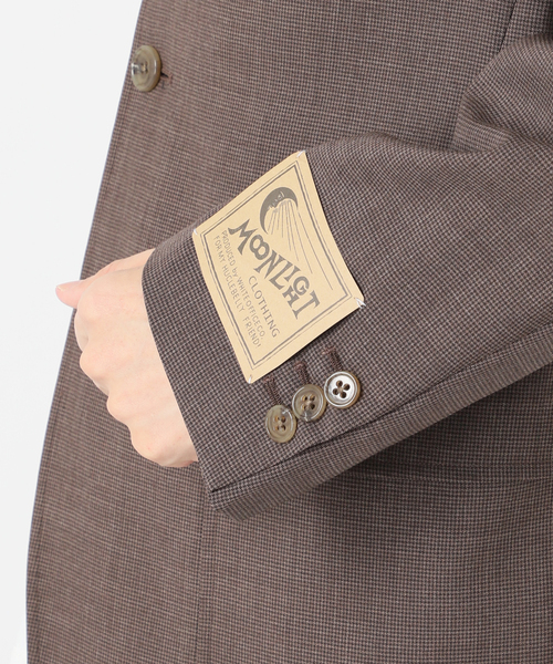 417 EDIFICE(フォーワンセブンエディフィス)の「【MOONLIGHT CLOTHING】HOUNDSTOOTH JACKET(テーラードジャケット・メンズ・ブラウン・36/38/40/42)」の7枚目の写真