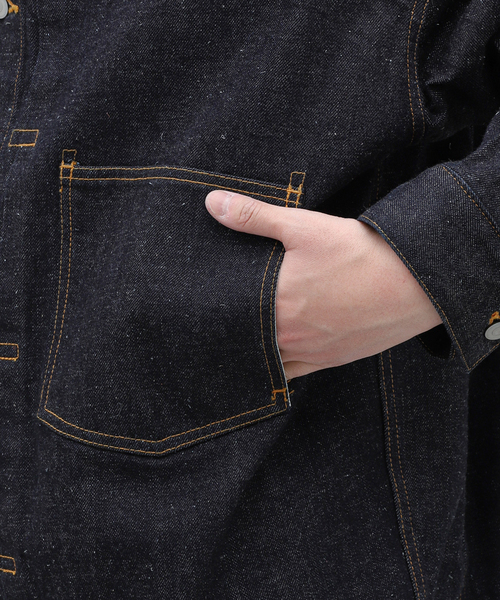 EDIFICE(エディフィス)の「【MARKAWARE / マーカウェア】MIINER JACKET(デニムジャケット・メンズ・ネイビー・2/3)」の10枚目の写真