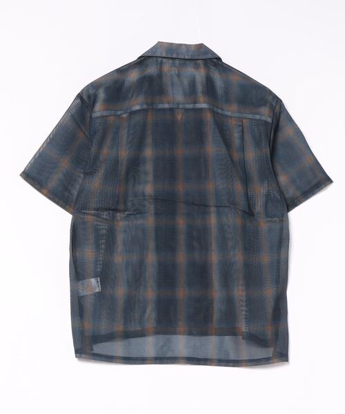 le cercle ADAM ET ROPE'(ルセルクルアダムエロペ)の「【mens】ドビーメッシュオンブレチェックシャツ(シャツ/ブラウス・メンズ・ブルー系その他/ホワイト系その他/ブラウン・M)」の4枚目の写真
