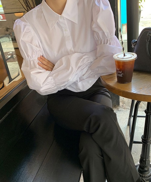 HALEY PESCA(ヘーリーペスカ)の「HALEY PESCA/ボリュームスリーブデザインシャツ(シャツ/ブラウス・レディース・ホワイト・SMALL/MEDIUM/LARGE/X-LARGE)」の6枚目の写真