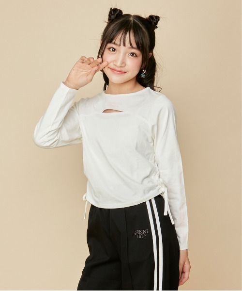 JENNI love（ジェニィラブ）の「前あきレイヤード風ロンT（T