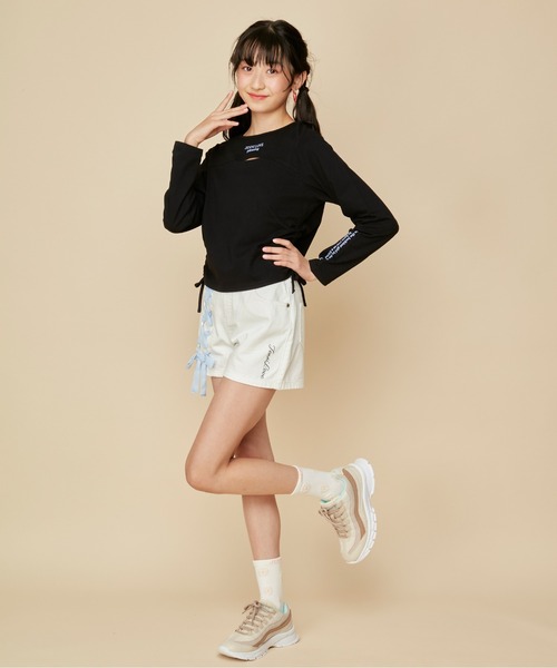 美品⭐︎ フェデラーモデル カットソー S 白 ジャケット JENNI love（ジェニィラブ）の「前あきレイヤード風ロンT（T