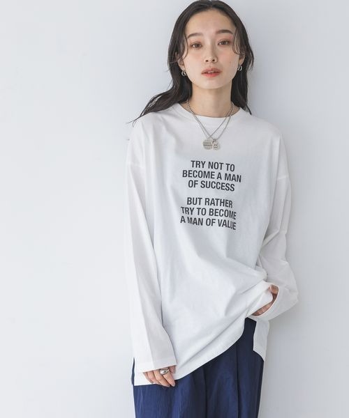tシャツ 「洗える」Le collage ロゴロンTEE レディース 23区 tシャツ 「洗える」Le collage ロゴロンTEE レディース