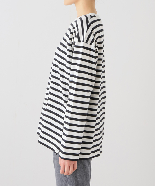 B.C STOCK(ベーセーストック)の「裾スリットロンT(Tシャツ/カットソー・レディース・ネイビー/ブラック系その他/ホワイト・FREE)」の15枚目の写真