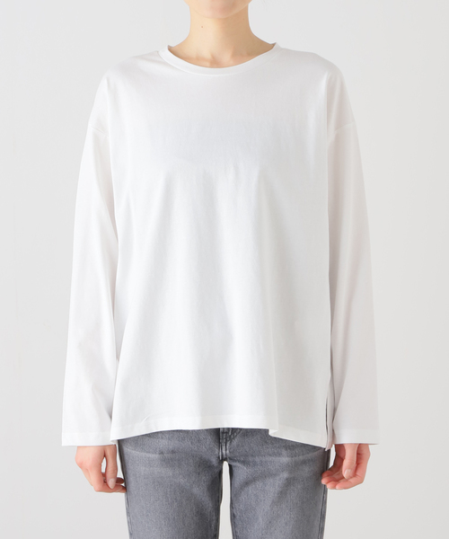 B.C STOCK(ベーセーストック)の「裾スリットロンT(Tシャツ/カットソー・レディース・ネイビー/ブラック系その他/ホワイト・FREE)」の21枚目の写真