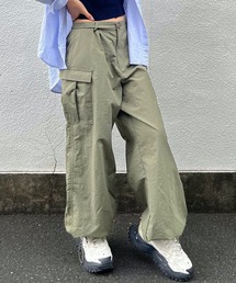 HALEY PESCA/ルーズシルエット ハイウエストパラシュートパンツ