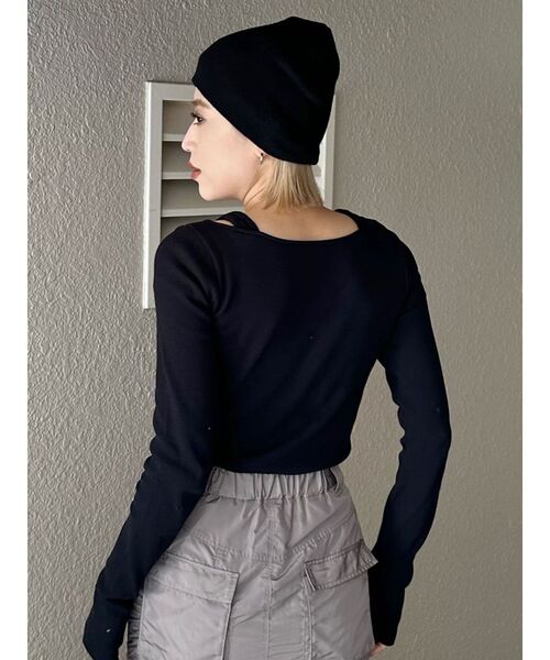 MURUA(ムルーア)の「レイヤードライクテレコトップス(Tシャツ/カットソー・レディース・ホワイト/ピンク/グレー/ブラック・FREE)」の6枚目の写真