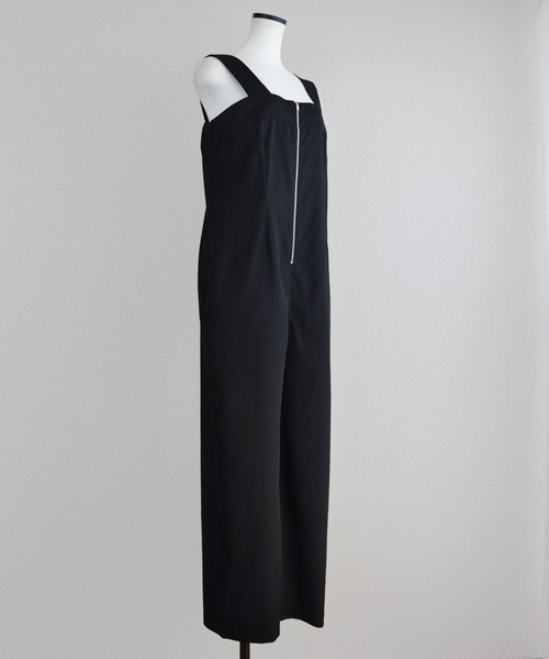 Marient（マリエント）の「センタージップツイルサロペット（サロペット/オーバーオール・レディース・ブラック/アイボリー・FREE）」の11枚目の写真