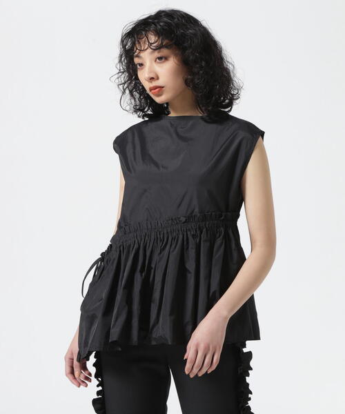 BEAVER（ビーバー）の「B omnivore/ビーオムニボー コットン＆タフタＳ／Ｌプルオーバー（シャツ/ブラウス・レディース・ブラック/オレンジ・F）」の3枚目の写真