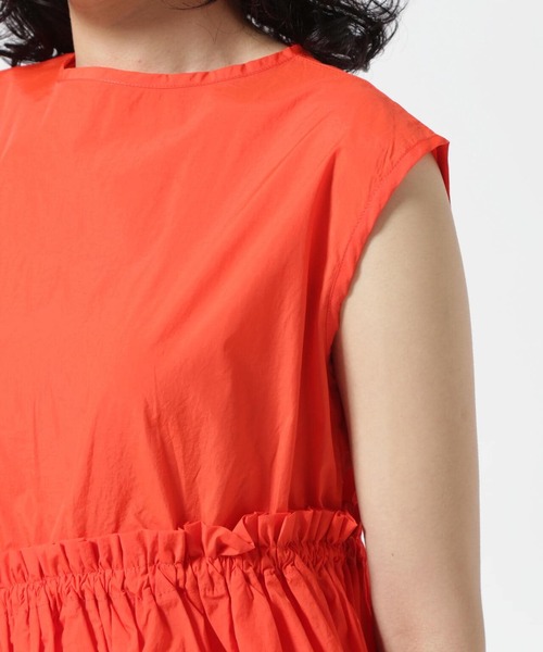 BEAVER（ビーバー）の「B omnivore/ビーオムニボー コットン＆タフタＳ／Ｌプルオーバー（シャツ/ブラウス・レディース・ブラック/オレンジ・F）」の10枚目の写真