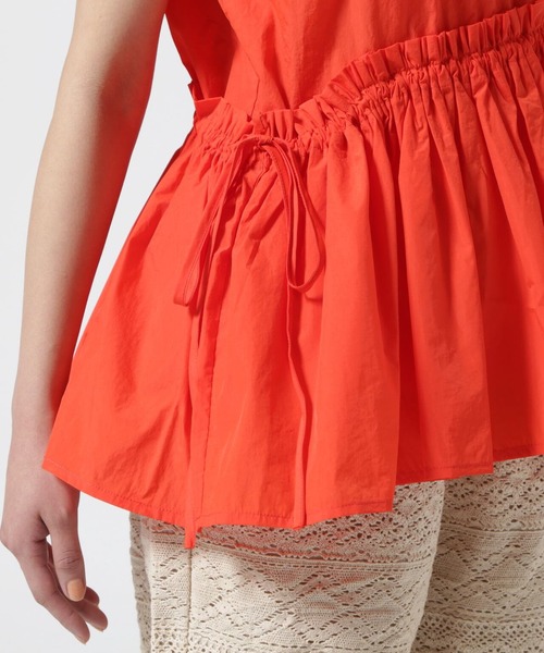 BEAVER（ビーバー）の「B omnivore/ビーオムニボー コットン＆タフタＳ／Ｌプルオーバー（シャツ/ブラウス・レディース・ブラック/オレンジ・F）」の11枚目の写真