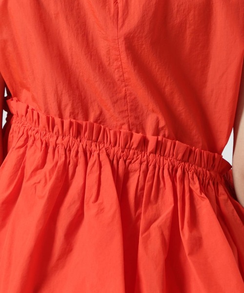 BEAVER（ビーバー）の「B omnivore/ビーオムニボー コットン＆タフタＳ／Ｌプルオーバー（シャツ/ブラウス・レディース・ブラック/オレンジ・F）」の15枚目の写真