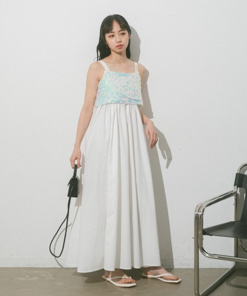 VANNIE U（ヴァニーユー）の「スパンコールビスチェ（キャミソール・レディース・その他/シルバー・FREE）」の6枚目の写真