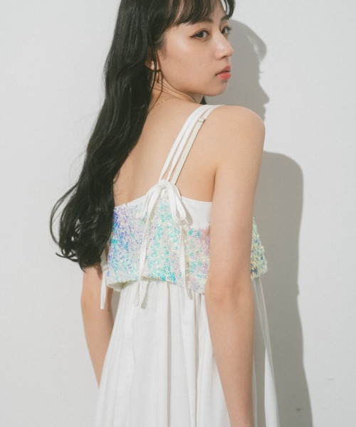 VANNIE U（ヴァニーユー）の「スパンコールビスチェ（キャミソール・レディース・その他/シルバー・FREE）」の20枚目の写真