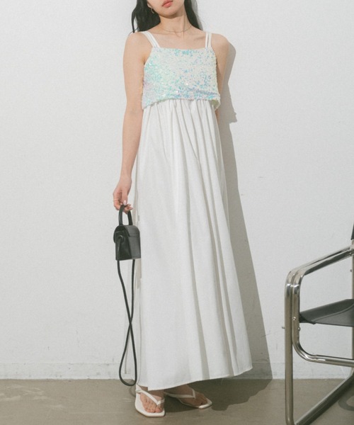 VANNIE U（ヴァニーユー）の「スパンコールビスチェ（キャミソール・レディース・その他/シルバー・FREE）」の22枚目の写真