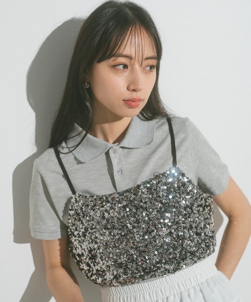 VANNIE U（ヴァニーユー）の「スパンコールビスチェ（キャミソール・レディース・その他/シルバー・FREE）」の7枚目の写真