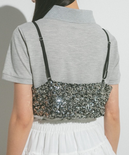 VANNIE U（ヴァニーユー）の「スパンコールビスチェ（キャミソール・レディース・その他/シルバー・FREE）」の11枚目の写真