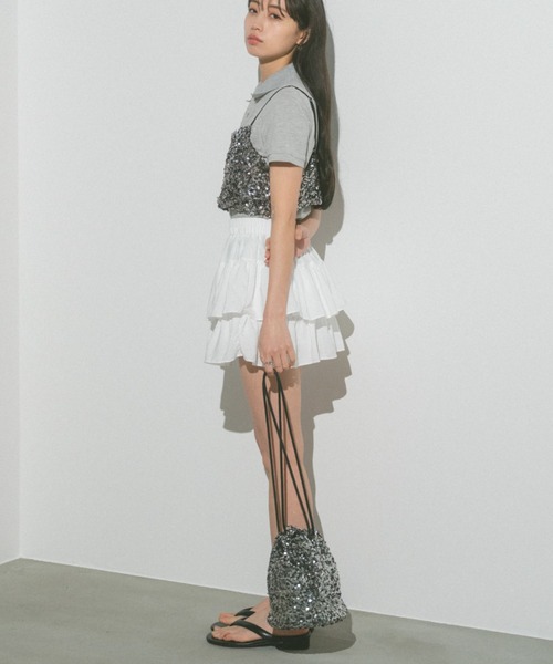 VANNIE U（ヴァニーユー）の「スパンコールビスチェ（キャミソール・レディース・その他/シルバー・FREE）」の15枚目の写真