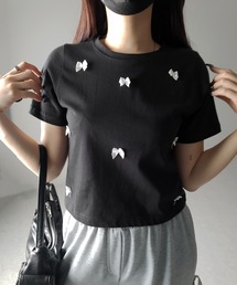 ※※【 4color 】ミニリボンバレエコアクロップドT / mini ribbon ballet core cropped Tee